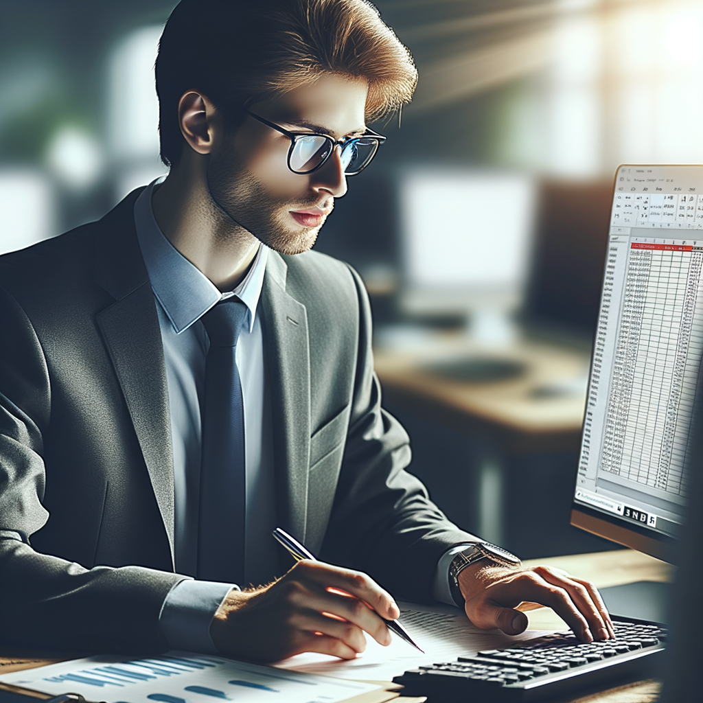 Image illustrant une formation Excel pour comptable unique, visant à maîtriser les outils essentiels pour la gestion financière, l'analyse de données, la création de tableaux, le reporting et l'optimisation des tâches ; compétence cruciale pour les professionnels de la comptabilité, incluant des fonctions avancées, la gestion des budgets, la planification, la saisie de données, les formules et le suivi des dépenses.